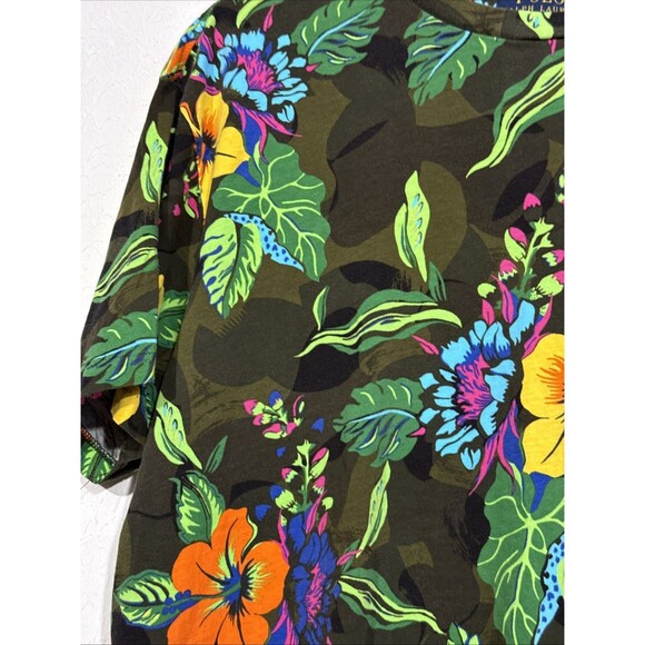 Men’s Polo Ralph Lauren All Around Print Camouflage Hawaiian T-Shirt Size Medium - Picture 4 of 6